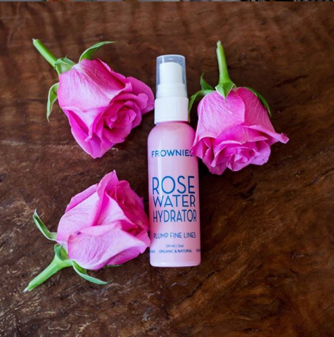 Frownies Rosewater Spray protects from harsh environmental factors