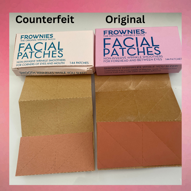 Protect Yourself from Counterfeit Frownies Facial Patches, eBay, Temu, Fruugo, Aliexpress
