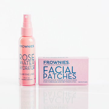 Bundle - Forehead & Between Eyes Wrinkle Patches with Rose Water Spray