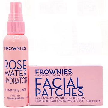 Bundle - Forehead & Between Eyes Wrinkle Patches with Rose Water Spray - Frownies UK